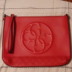 Guess red clutch